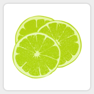 Three Green Limes Sticker